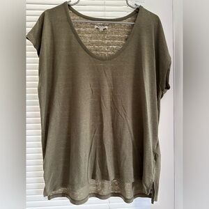 Madewell - Linen T-Shirt - Olive - Large